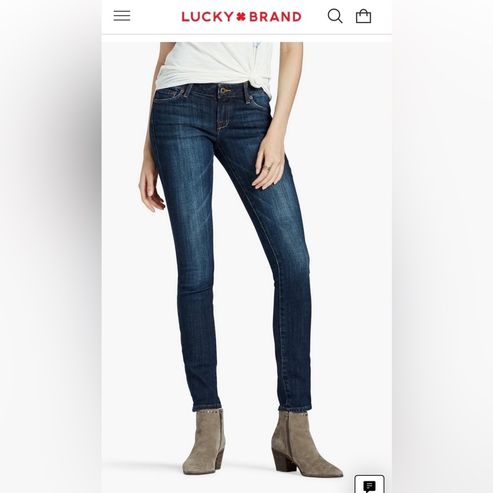 Lucky Brand Lolita Mid Rise Skinny Jean In Matira size 14 / 32 NEW w tags